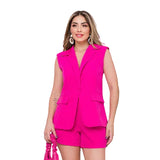 Conjunto Colete + Shorts Alfaiataria