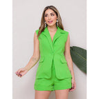 Conjunto Colete + Shorts Alfaiataria