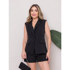 Conjunto Colete + Shorts Alfaiataria