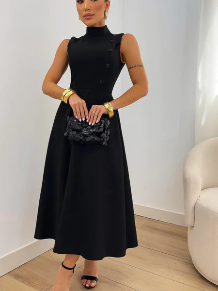 Vestido Midi Elegante Alfaiataria
