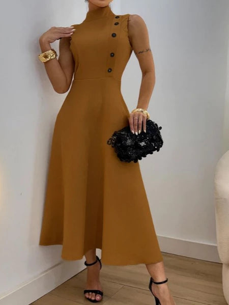 Vestido Midi Elegante Alfaiataria